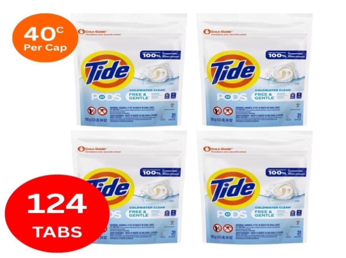Tide Gentle Cold Water x 124 Laundry Pods TIDE-80797341X4 – ZNTS ...