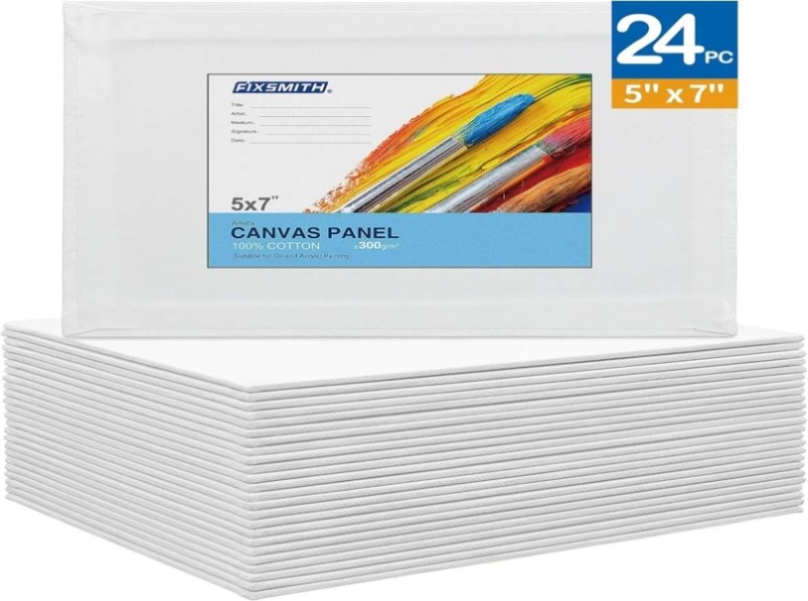 Painting Canvas Panel Boards - 5x7 Inch Art Canvas,24 Pack with 11x14 ...
