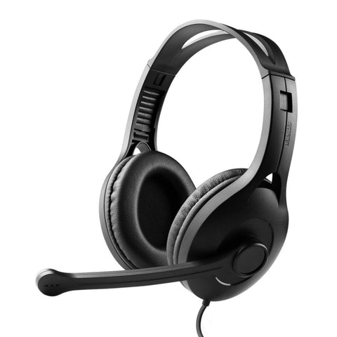 Edifier K800 USB Headset with Microphone - 120 Degree Microphone Rotation, Leather Padded Ear Cups, V177-L-SPE-K800-BLK