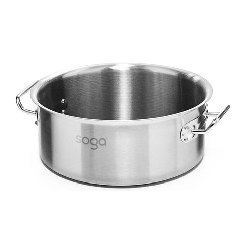 SOGA Stock Pot 113L Top Grade Thick Stainless Steel Stockpot 18/10 Without Lid STOCKPOT113L-JPOT