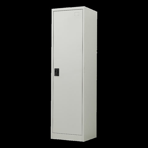 Single-Door Metal Tall Cabinet Shelf Storage for Home Office Gym V63-844431