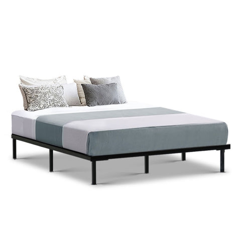 Artiss Bed Frame Queen Size Metal Frame TED MBED-C-TED-Q-BK