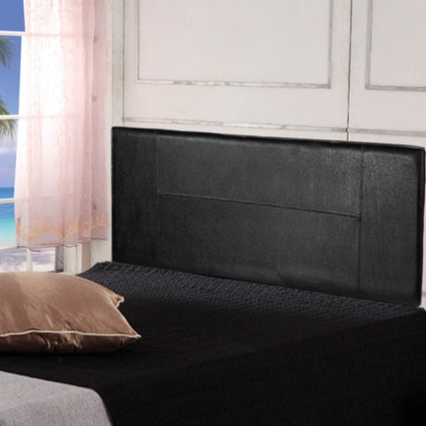 PU Leather Queen Bed Headboard Bedhead - Black 768125
