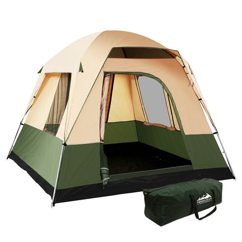 Weisshorn Family Camping Tent 4 Person Hiking Beach Tents Green TENT-C-CA4
