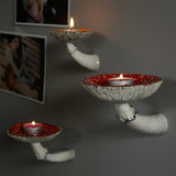 Mushroom Hanging Shelf,Wall Floating Shelf Mushroom Shaped Resin Hanging Ornaments Home Decor Wall V1192-AZ-W-9934