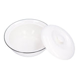 9in Soup Bowl with Lid Large Capacity 1500ml Stew Bowl Harmless White Ceramic Kitchen Bowl V1294-YM0523-3118210320411