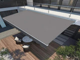Motorised Outdoor Folding Arm Awning Retractable Sunshade Canopy Grey 5.0m x 2.5m V63-842891