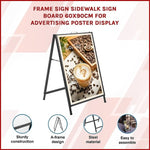 Frame Sign Sidewalk Sign Board 60x90cm For Advertising Poster Display V63-838521