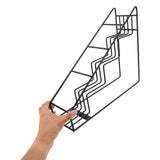 Space Saving Black Syrup Rack Stand with Stainless Steel Frame for Bar and Kitchen V1369-AZ3-W-22708