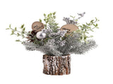 Mini Christmas Tree Decorations 35cm Flocking Pine Cone Simulation Artificial Christmas Tree Home V1294-YM0703-230621SM03-2