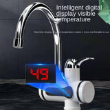 Instant Tankless Electric Hot Water Heater Faucet, LED Digital Display Fast Heating Tap, 360&deg V1369-AZ3-W-16949