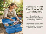 Portable Metal Tool Box with Lock for Home Workshop Tool Storage and Transport, 37 x 16 x 12 cm V1237-ZY-917-009