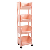 Compact Rolling Storage Organizer Large Capacity Mobile Utility Cart Movable Storage Book Shelf with V1294-YM0901-3116230010913