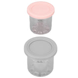 2PCS Ice Cream Pints Cup 600ml Ice Cream Container Storage Jar for Ninja NC299AMZ NC300s Grey and V1294-YM0703-3113230124912
