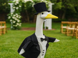 Porch Goose Outfits Outdoor Statue Wedding Set Bride & Groom Outfits for 23" Lawn Goose, Porch V1369-AZ3-W-15291