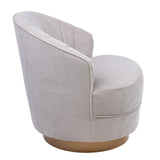 Bronte Fabric Swivel Occasional Chair Lounge Seat Cream V315-VOL-VALD-01