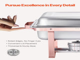 Chafing Dish Buffet Set, 8 Qt 2 Pack, Stainless Steel Chafer with 2 Full Size Pans, Rectangle V952-ZFXBXGSTGK2JJ8OR8V0
