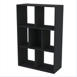 12 Cube Storage Organizer Wood Bookcase Cabinet Bookshelf Storage Wall Shelf Organizer Display Stand V485-SKUH54669-BK