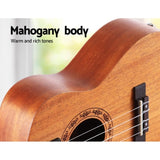 Alpha 26" Ukulele Natural Mahogany Tenor Beginner Gift w/ Carry Bag UKULE-D-26-NAT