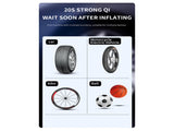 12V Cordless Car Tire Air Inflator Electric Pump Portable Tyre USB Rechargeable V201-PUMP888BL8AU