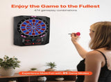 Electronic Board, 336mm Targetboard with 45 Games & 474 Variations for Up to 8 Players, 6 V952-DZFBB135INCHUY3BZ001V9
