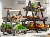 Heavy-Duty Metal Fruit Storage Basket Space-Saving Organizer for V1102-JSSGL002