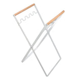 Trash Bag Holder Rubber Wood Handle Iron Flat Appearance Foldable Portable Garbage Bag V1294-YM0716-3117220182612