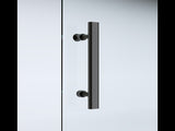 40mm Adjustable Contemporary Wall to Wall Black Sliding Shower Screen 116-120cm V63-848401