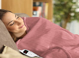 Laura Hill Electric Heated Blanket Throw Soft Coral Fleece w/ 9 Heat Settings - Pink THRG-KH-PK