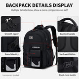Teenager Backpack Safe Materials Backpack Multiple Compartments Backpack Ample - Blue - Size 47-34CM V1102-813-30058-BLU1-47-34CM