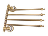 Swivel Towel Bar Antique Brass Towel Rack Rotated Towel Hanger Holder for Bathroom Four Rods V1294-YM0706-3112230060411