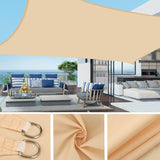 3m x 3m Waterproof UV Protective Sun Sail for Garden Terrace Pool and Camping, Light Orange V1188-MS-325-0996