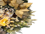 Xmas Wreath Decoration with LED Light Hanging Decor Sacred Meaning Xmas Wreath for Indoor Outdoor V1294-YM0901-3115240105111