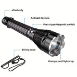 LED diving high-lumen 26650 battery professional diving V1102-124-37522-BLK-YELLOWLIGHT