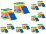 Non Scratch Kitchen Cleaning Sponges, Multicolor Reusable Scrub Pads, For Dishes Pots Counter V1369-AZ3-W-15191