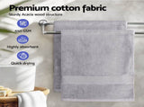 2 Pack Bath Sheets Set Cotton Extra Large Towel Grey TOWEL-D-180-L-GR