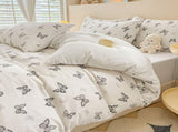 Butterfly Print Bedding Set - 3 Piece Set - Quilt Cover 229 x 229 cm with 2 Pillowcases 51 x 66 cm V888-ELOSUNG54957-5