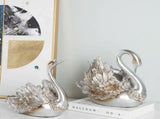 Couple Swan Ornament Living Room TV Cabinet Swan Ornament Modern Home Decoration Wedding Gifts V1294-YM0717-3115220080611