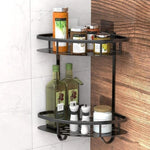 2 Pack Aluminum Adhesive Shower Caddy Corner Shelf Storage Rack for Bathroom V178-84534