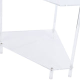 3 Tier Triangular Acrylic Corner Side Table Small Corner Side Table Bathroom Organizer Water V1294-YM0901-3116240035111