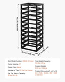 Plastic Storage Organizer 10-Tier Large Capacity with Organizer Top Black Frame V952-JTZCCHTZ10CJWVVC4V0