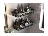 2pcs Bathroom Shelf No Drilling Wall Mount Corner Shelf Shower Storage Bracket Toilet Makeup V1237-ZY-203-2301