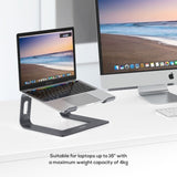 mbeat Stage S1 Space Grey Elevated Laptop Stand up to 16\" Laptop V186-MB-STD-S1GRY