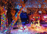 LED White Christmas Lights Outdoor, String Lights Plug in Extendable, 8 Modes Christmas Tree V1107-1246-1246-MLT-50M400