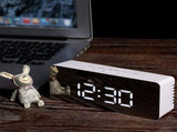 LED Mirror Desk Clock with Snooze Function & Temperature Digital Alarm Clock, Large LED V1106-ZMNZLED001