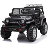 12 Jeep Inspired Ride On Car Kids Fairyland Adventure - Black V580-BKJEEPOZ617