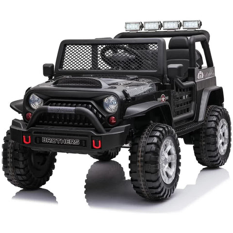 12 Jeep Inspired Ride On Car Kids Fairyland Adventure - Black V580-BKJEEPOZ617