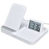 3 in 1 LCD Digital Alarm Clock with Phone Earphone Wireless Charger USB Powered for Home Office V1294-YM0523-3115210213311