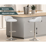 Artiss 2x Bar Stools PU Leather Gas Lift White BA-K-719-WH-X2