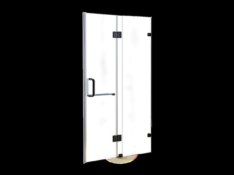 120 x 200cm Wall to Wall Frameless Shower Screen 10mm Glass By Della Francesca V63-831261